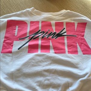 PINK retro cropped sweater